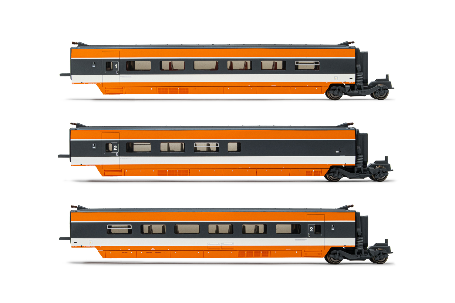 HJ3011 SNCF, 3-unit additional set of TGV Sud-Est coaches, orange