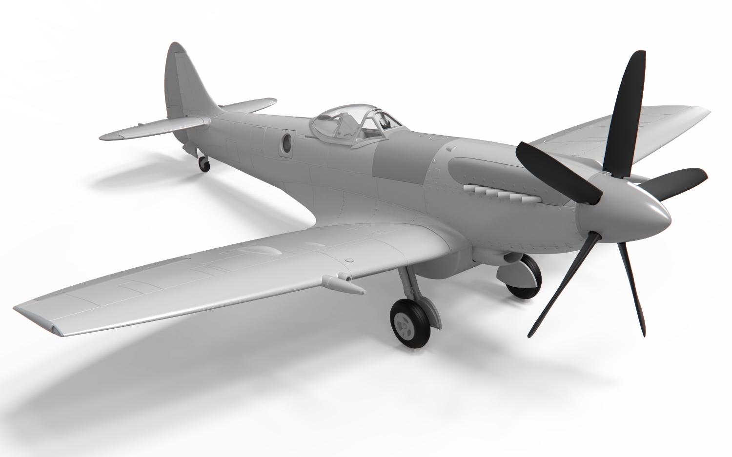Yinrunx Supermarine Spitfire FR MK XIV 1:48 Military Aviation Plastic Model Kit Aircraft Educational Toys
