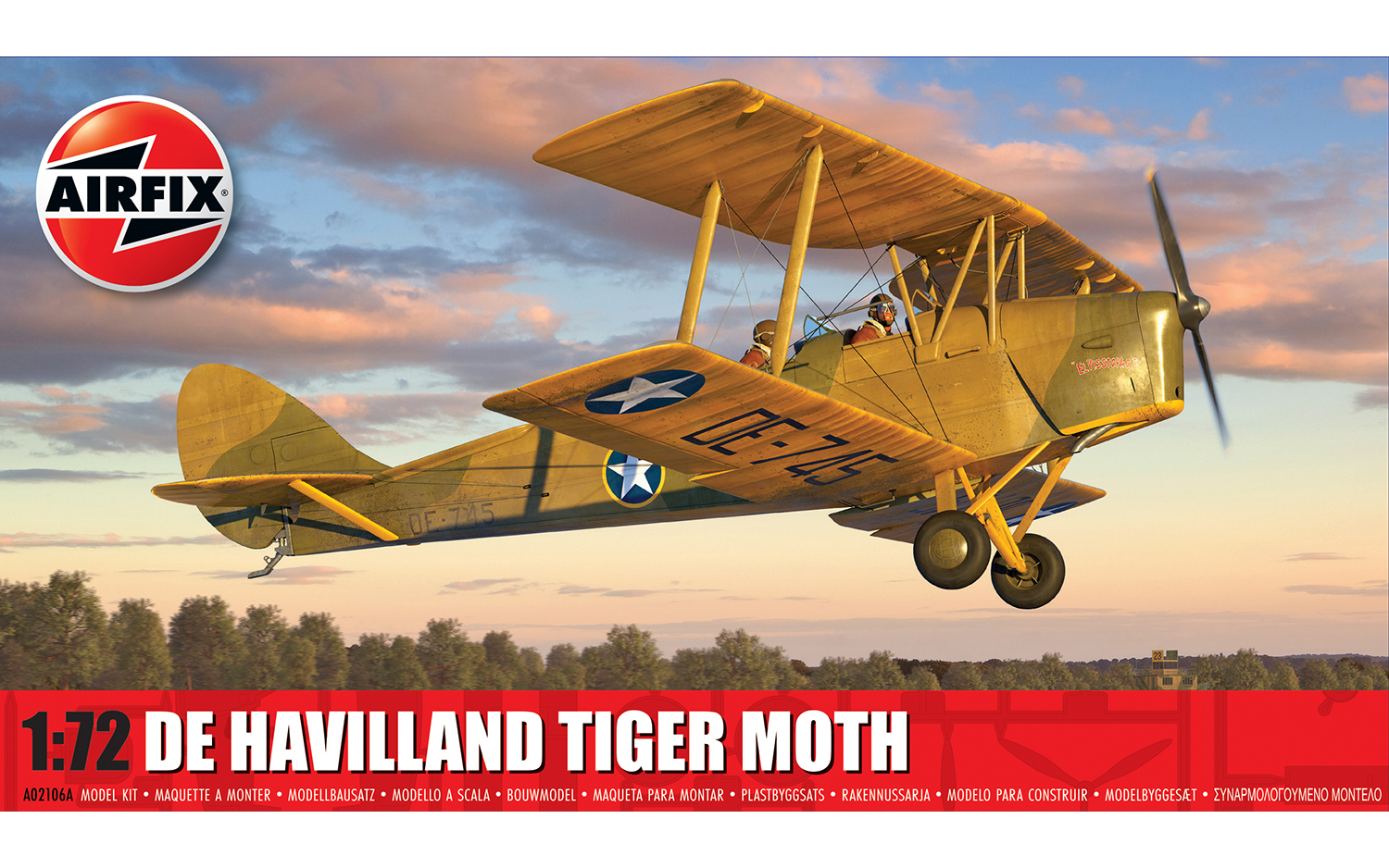 De-Havilland TIGER MOTH 1/6.2 RCモデル Electric DeHavilland Tiger Moth Biplane RC Model Airplane