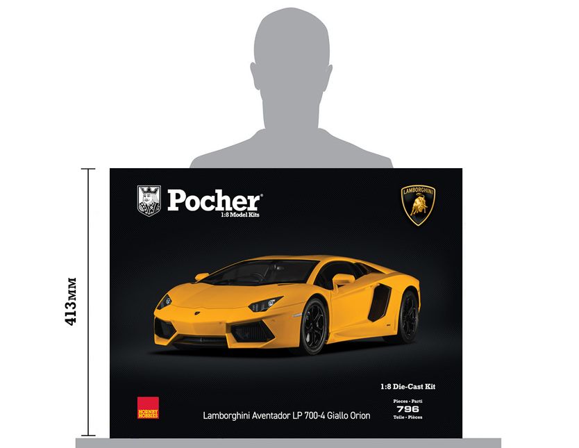 Lamborghini Aventador LP 700-4 Giallo Orion - 1:8 Scale Kit