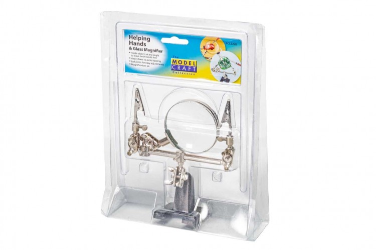 Modelcraft Helping Hands & Glass Magnifier - CLUB EXCLUSIVE