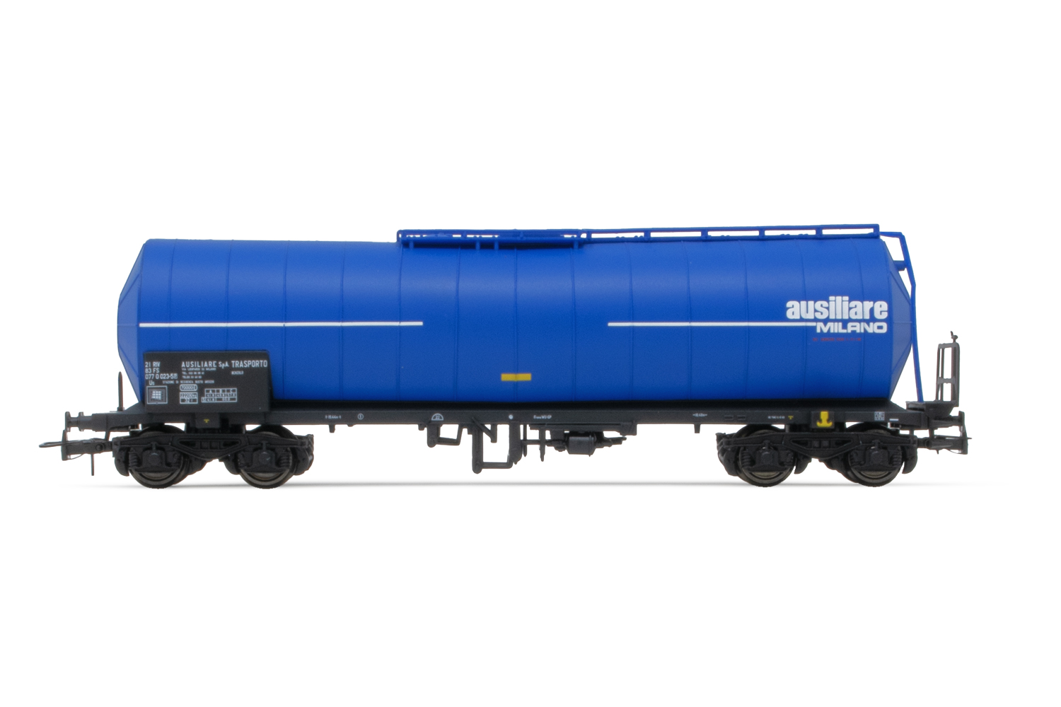 Wagon-citerne Rivarossi - FS Zaes Montedison - Échelle HO 1:87 - Bleu Et Argent - RIV-HR6516