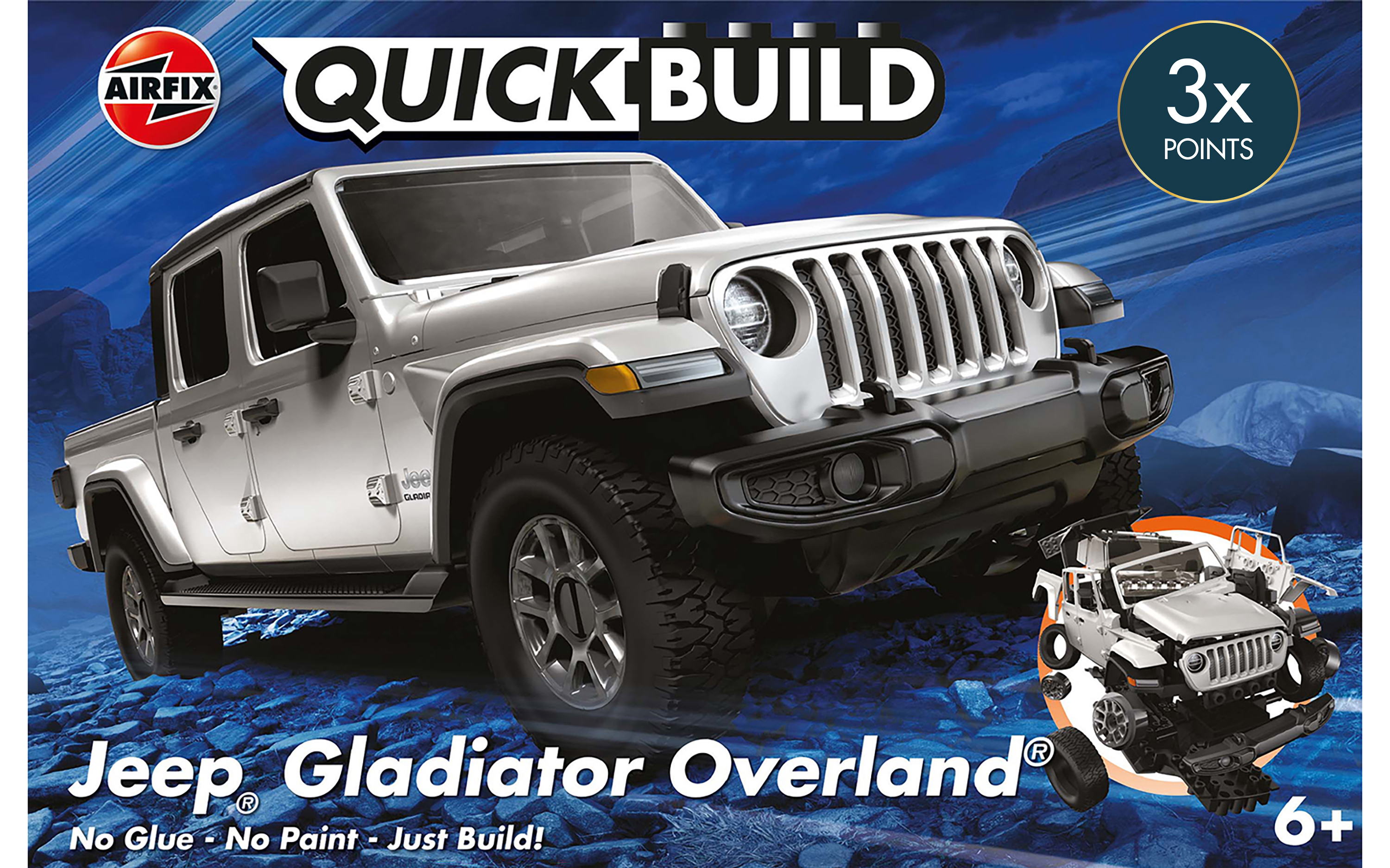 3D TABIJIボディキット J6039 Airfix | QUICKBUILD Jeep Gladiator (JT) Overland - Snap