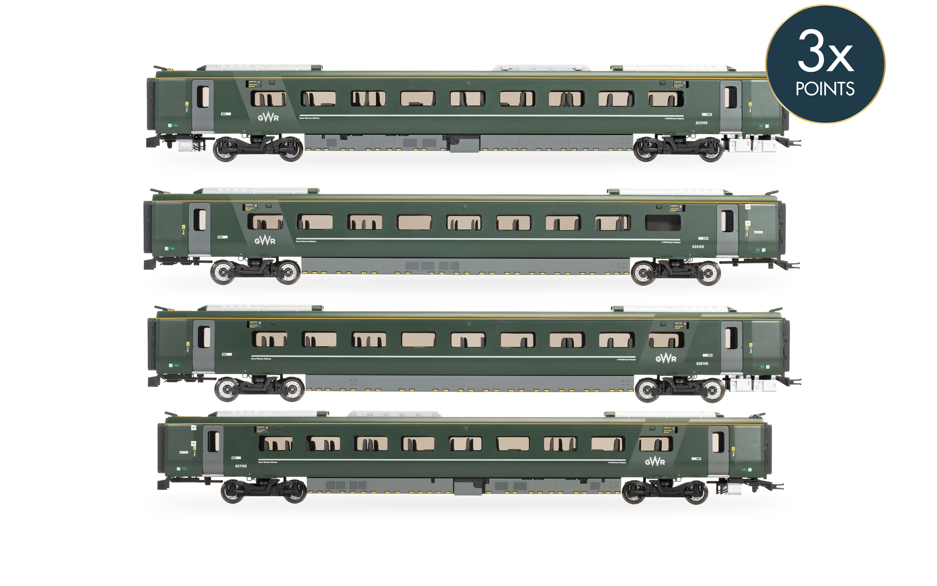 R40351 GWR, Class 802/1 Coach Pack - Era 11