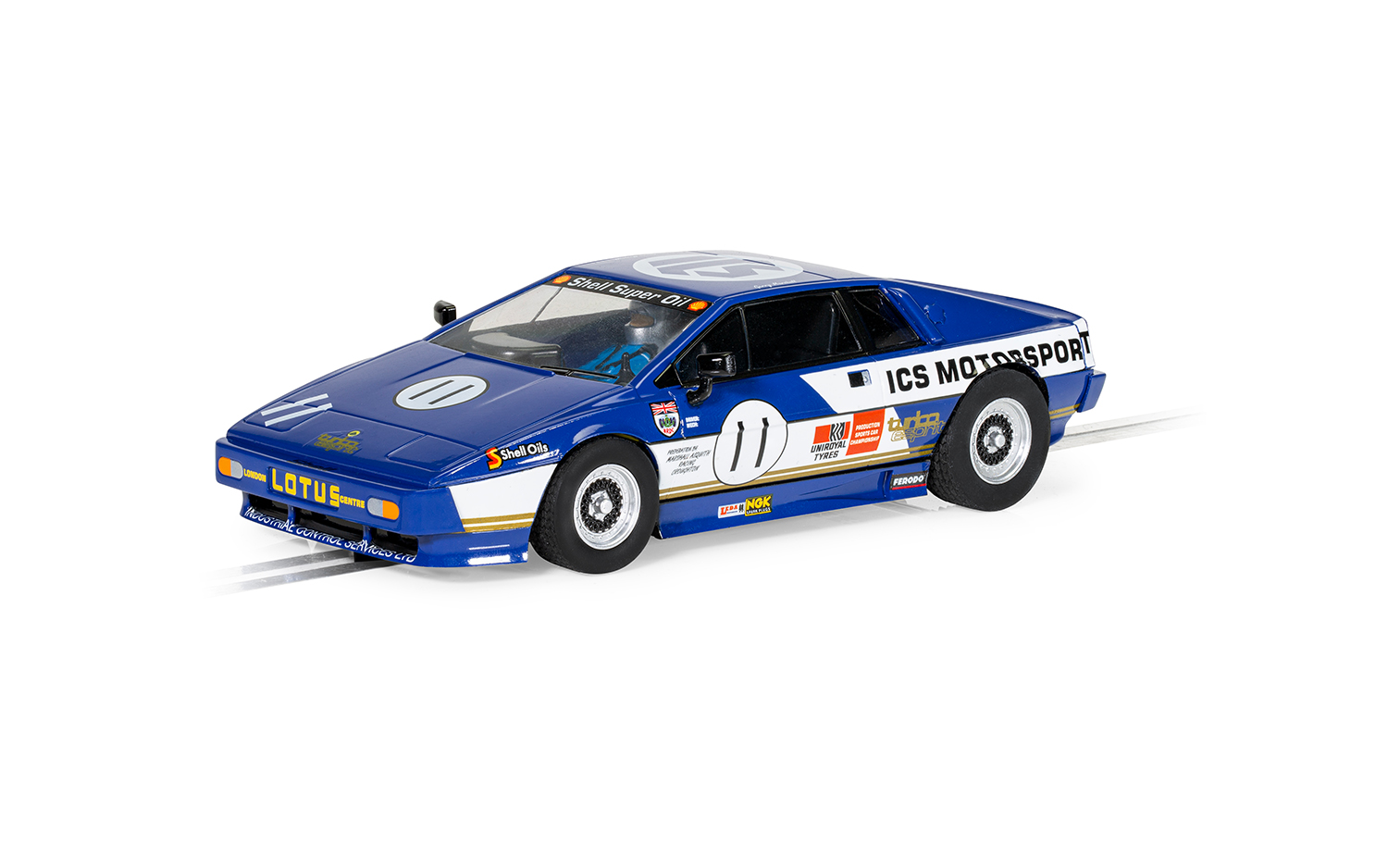 Voiture Slot Lotus Esprit S1 DPR – Scalextric 1/32 Avec Feux Arrière Et Moteur ICS – Réf. C4352