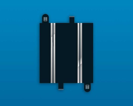 Straight Scalextric Track and Borders - Slot Car Straight Track