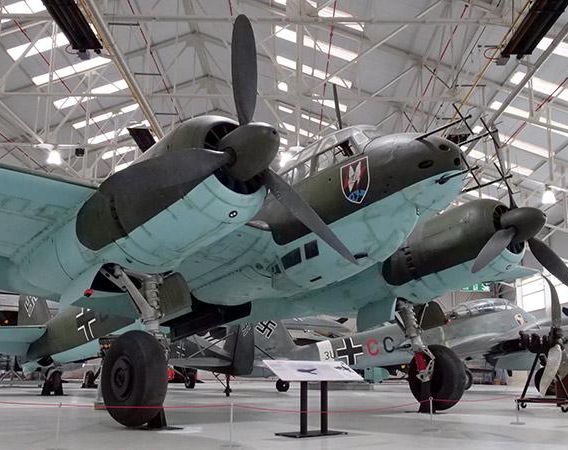 Axis aviation spectacle at Cosford's RAF 100 show